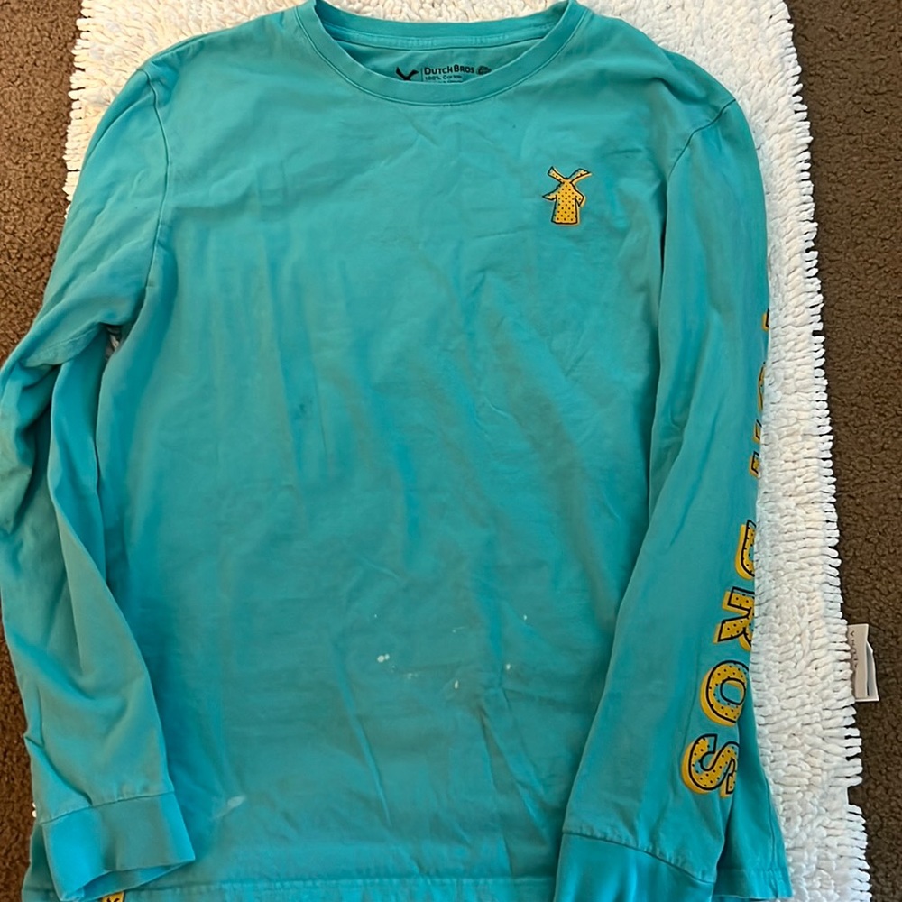 Dutch Bros long sleeve with graphic down arm sleeve